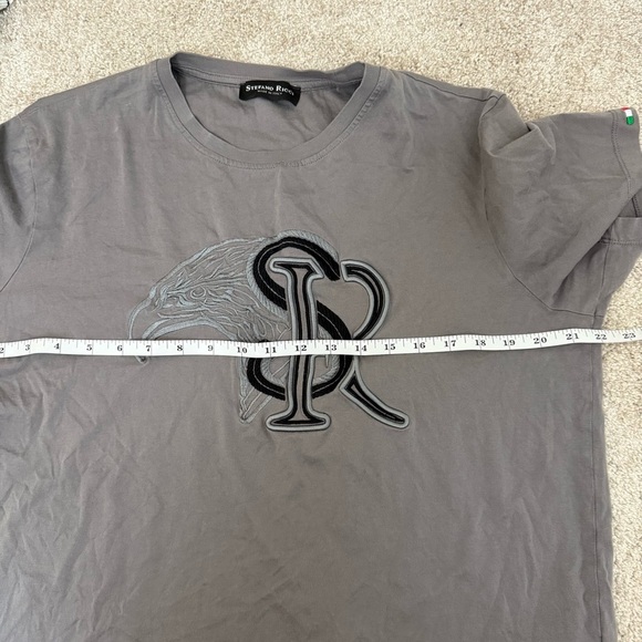 Stefano Ricci Gray Black Men’s T shirt Cotton Italy Streetwear - Picture 9 of 10